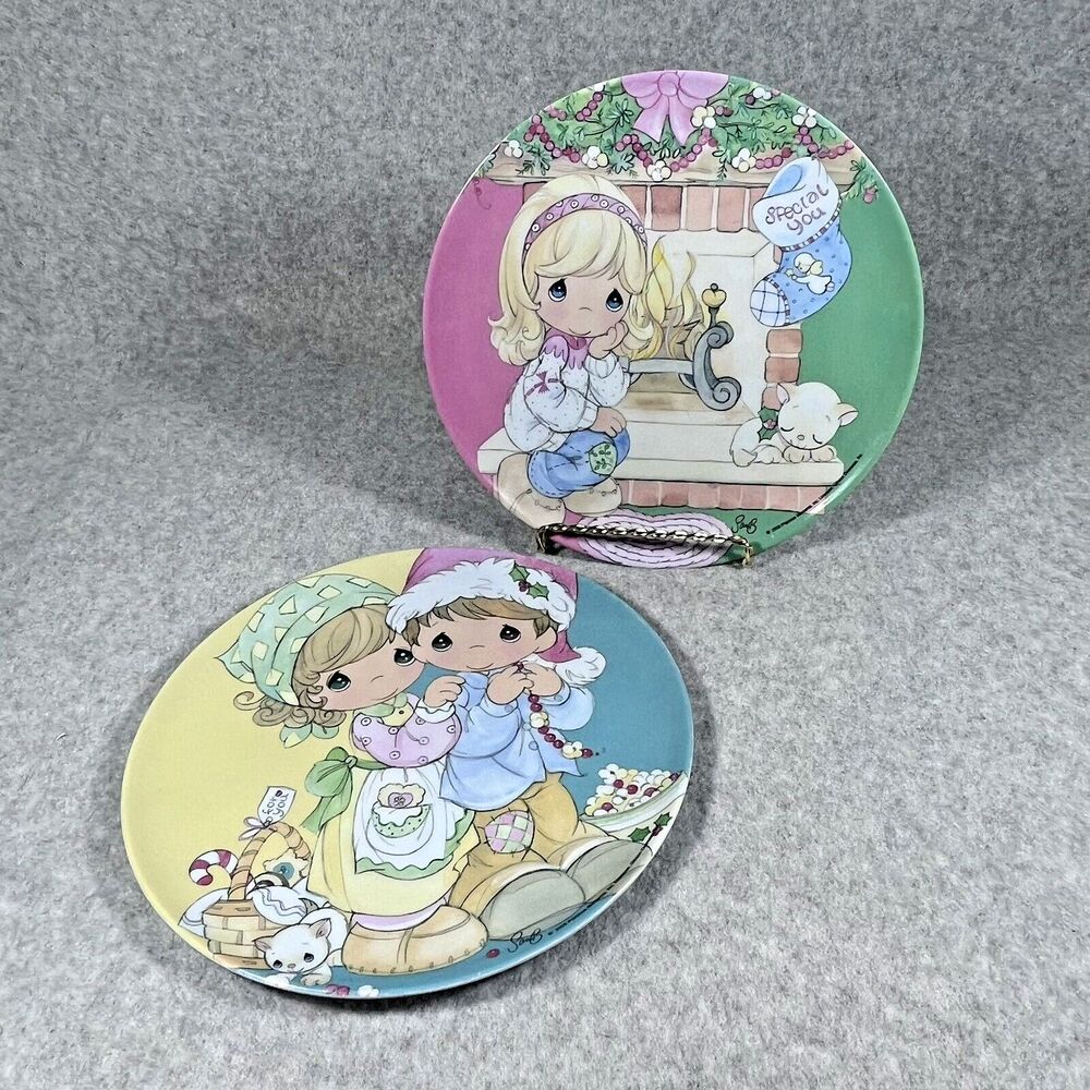 Precious Moments 8" Melamine Plate Sam B Childrens Plate Boy Girl Christmas 2006